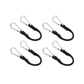Spanngummi Mit Karabiner 30cm, 4 Stück Spanngummi Mit Haken, Expander Mit Karabinerhaken Für Camping Gepäck Fahrrad Auto Outdoor Befestigung Gummispanner Mit Doppelhaken