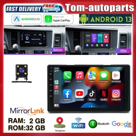 Tom-autoparts Android 13 Carplay GPS Navi Car Stereo Radio +CAMERA For 2015-2018 Toyota Sienna