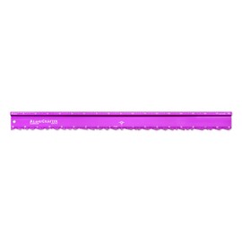 Alumicolor AlumiCrafter Straight Edge Metal Ruler with Unique Deckle Edge, Purple, 18 Inch