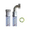 Reinforced hose 1 inch nut x 1 inch nut with