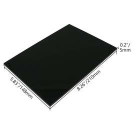 Fielect Black Acrylic Sheet 8.19" x 5.77" x 0.2" Acrylic Plexiglass Sheet Cast Plexiglass Plastic Plexi Glass Board for Picture Frames Sign Holders DIY Display