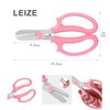 Leize Flower Scissors, Premium Multi-Function Stainless Steel Floral Shears, Thickened
