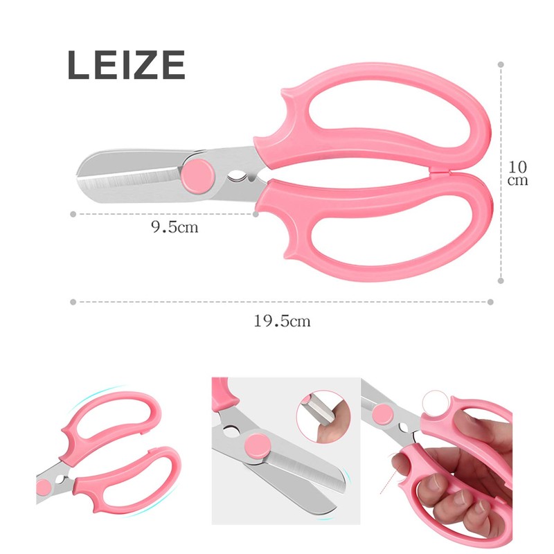Leize Flower Scissors, Premium Multi-Function Stainless Steel Floral Shears, Thickened