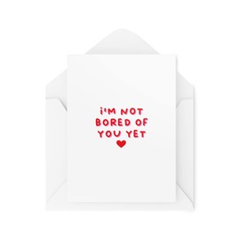 Tongue in Peach Funny Valentine's Day Card - I'm Not Bored of You Yet - Valentine's Day - Funny Cards - Joke Valentine's Day Cards - Funny Anniversary Cards CBH1471