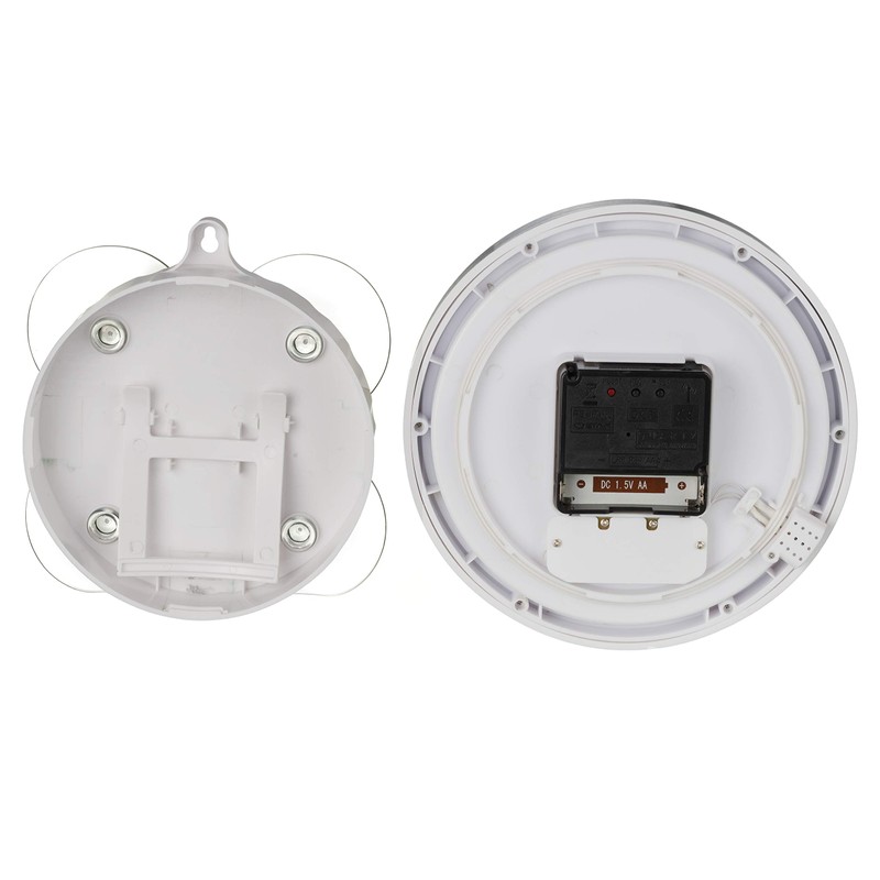 Bresser Bathroom Clock, Aluminium, Gray, 17 cm