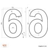KTC-HOME - Premium House Number Anthracite Including Mounting Material -