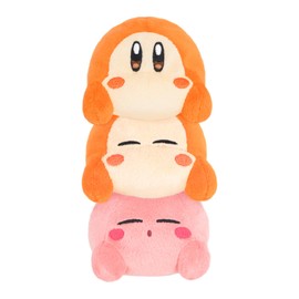 Sanei Boeki Kirby KPWW05 Kirby Play with Waddledi Stacking Plush, Set of 3, B W 3 x D 3 x H 5.9 inches (8 x 8 x 15 cm)