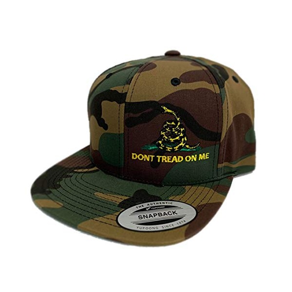 Don't Tread On Me Gadsden Camouflage Snapback Flat Bill Hat