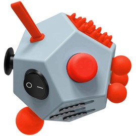 UOOEFUN Fidget Toys, New Autism Toys, Sensory Fidget Toys Relieve Stress and Anxiety for ADD, ADHD, OCD, Autism, Birthday Party Favors Gift (Grey/Red)