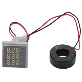 Entatial Frequency Meter, Ammeter, Durable Accurate Frequency Measurement Current Factory for Voltage Measurement (white) White