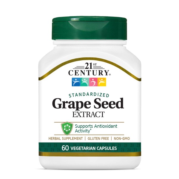 21st Century Grape Seed Extract Veg Capsules, 60 Count (21378)