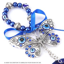 Nazar Bonju Wall Hanging Turkey Greek Evil Eye Blue Eye Charm 12.5 x 9.5 x 1cm