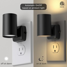 Night Light Plug in, 4 Pack Modern Night Light, Dusk to Dawn Sensor, 20lm/40lm Adjustable Brightness, 2700K Warm Dimmable Night Lights with Light Sensor for Hallway Bedroom Stairway