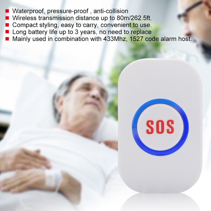 Wireless SOS Button Emergency Alarm Elderly Children Help Call Alert