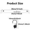 PDETVEO 10PCS 12 Inch Mini Bungee Cords with Hooks, White