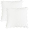 PiccoCasa Velvet Pillow Covers Throw Pillow Covers with Balls for