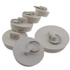 MDXing 6PCS White Rubber Wash Basin Bathtub Stoppers 6 Sizes
