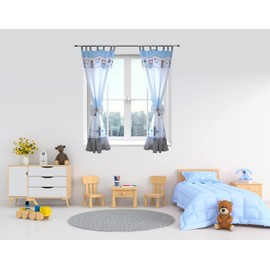 TupTam Children's Room Curtains with Ties, Set of 2
