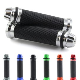 Area1 Lenkergriffe Motorrad Griffe für Multistrada V4 V2 (S/Grand Tour/Sport/RS/Piekes Peak/Rally/Radar/Travel/Full) 950 620 1000 1100 1200 1260 (DS/S/Enduro/DAir) (Dome,Silber,22/24/25mm)