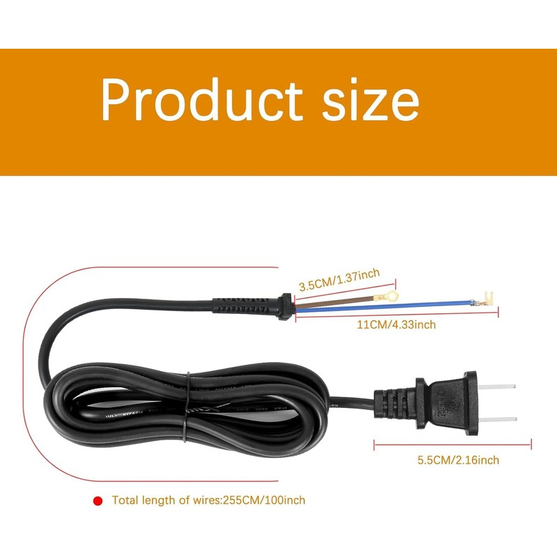 Replacement Cable for Wahl Clipper,00647-500 Electrical Power Cord for Wahl