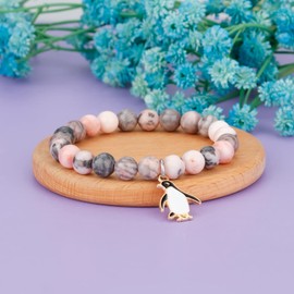 PARTNER Penguin Gift Penguin Lover Gifts Penguin Friendship Bracelet Penguin Spirit Animal Gift Penguin Teamwork Gifts Inspiration Gift for Friend, one size fit all, Stone, na unknow