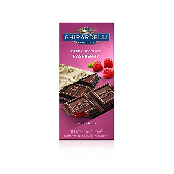 Ghirardelli, Dark Chocolate Raspberry Bar, 3.5 oz