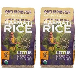 LOTUS FOODS Organic Brown Basmati Rice, 30 OZ (Pack of 2)