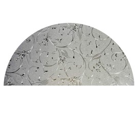 PROTINT WINDOWS Precut Elegant Flower Arched Window Film Shade, Self Adhesive Static Cling, 20 inches Diameter