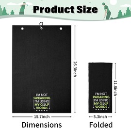 PIUFAM Embroidered Golf Towel, I'm Not Swearing I'm Using My Golf Words Funny Golf Towel, Golf Accessories for Men, Golf Gift for Men, Gift for Dad Grandpa Golf Lover Golf Fan Birthday Father's Day
