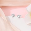 HUIPOJUE Heart Stud Earrings Sterling Silver with Cubic Zirconia, Fashions