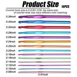KUBDPQOR Crochet Kit 45 Pcs Crochet Hook Set Include 14 Colorful Crochet 20 Stitch Markers 9 Knitting Needles 1 Sewing Kit Crochet Kit for Beginners Ergonomic Crochet Hooks for Mastery and Convenience