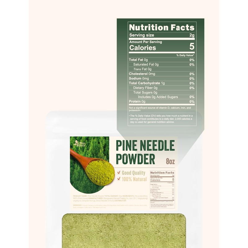 NICE WITCH'S Korean Pine Needle Powder 8oz (227g) – 100%