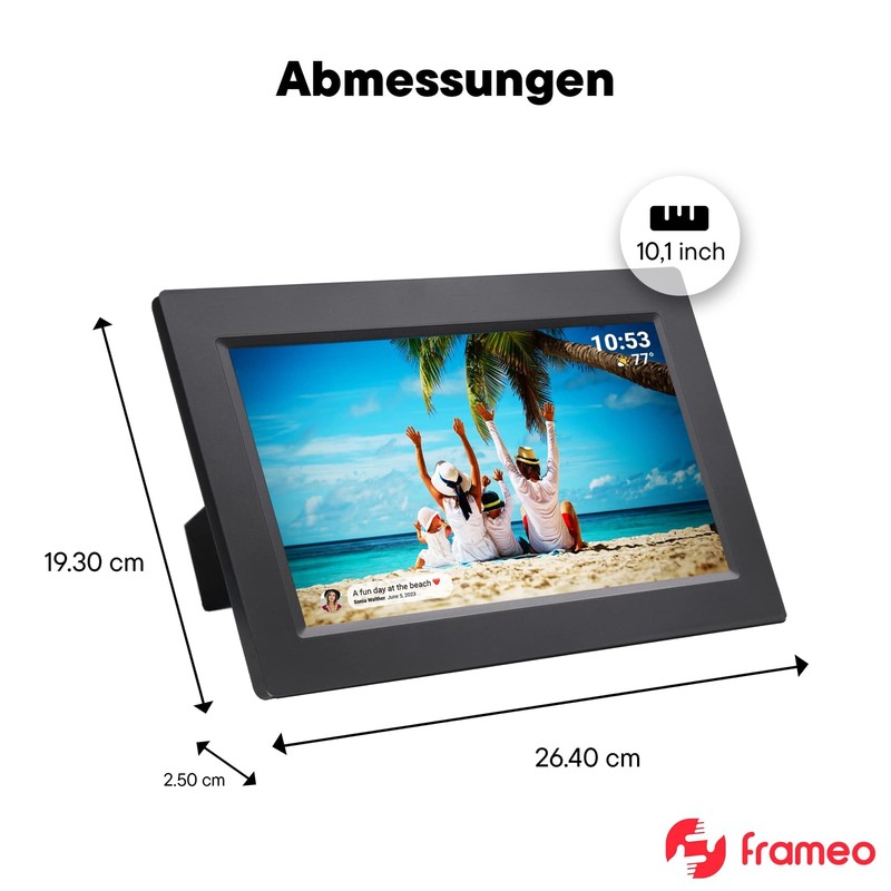 Denver PFF-1015B 10.1" Black Digital Photo Frame