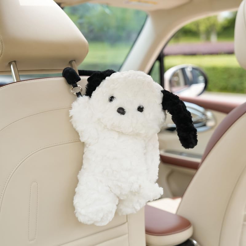 Plush Puppy Car Tissue Box Holder – Cute Crawling Dog