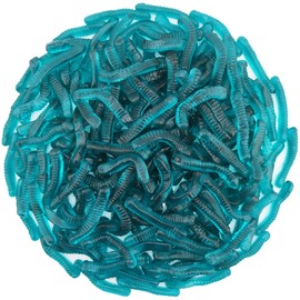 FirstChoiceCandy Sweet & Sour Gummy Worms, Multi Flavors and Solid Colors (2 Pound, Blue Raspberry)