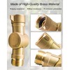 QLZOZB 180-Degree Rotating Brass Hose Elbow Connector Fit for Garden