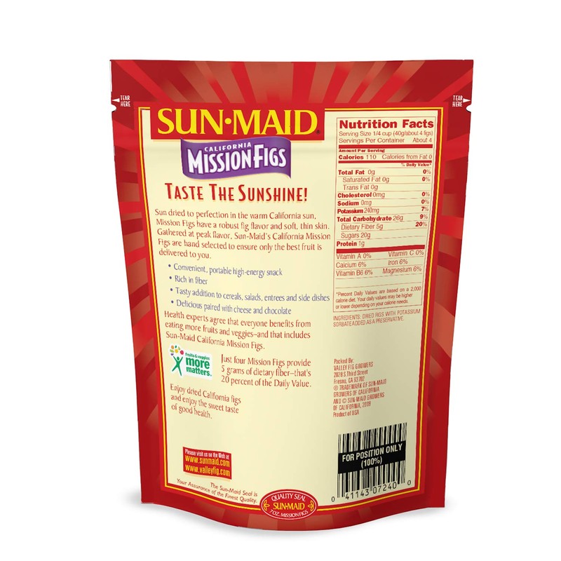 Sun-Maid California Dried Mission Figs, No added sugar, Non-GMO 7