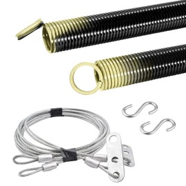 HardwareX supply Heavy Duty Electrophoresis Extension Garage Door Springs for 7ft high (100LB-Tan)