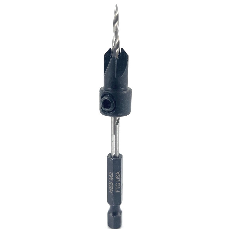 FTG USA Countersink Drill Bit for Wood with Tapered Drill