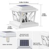 SIEDiNLAR Solar Post Cap Lights Outdoor, Aluminum Glass 2 Modes