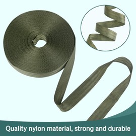 Tenn Well Tree Support Strap, 65 Feet x 1 inch Tree Straps for Staking, Nylon Plant Tie Rope for Support, Straightening (2200 Lbs Strength, Green)