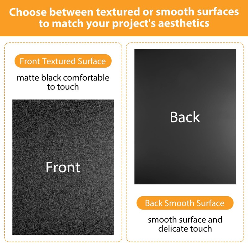 Nuanchu 4 Packs ABS Plastic Sheet Thick Rigid Thermoplastic Sheet