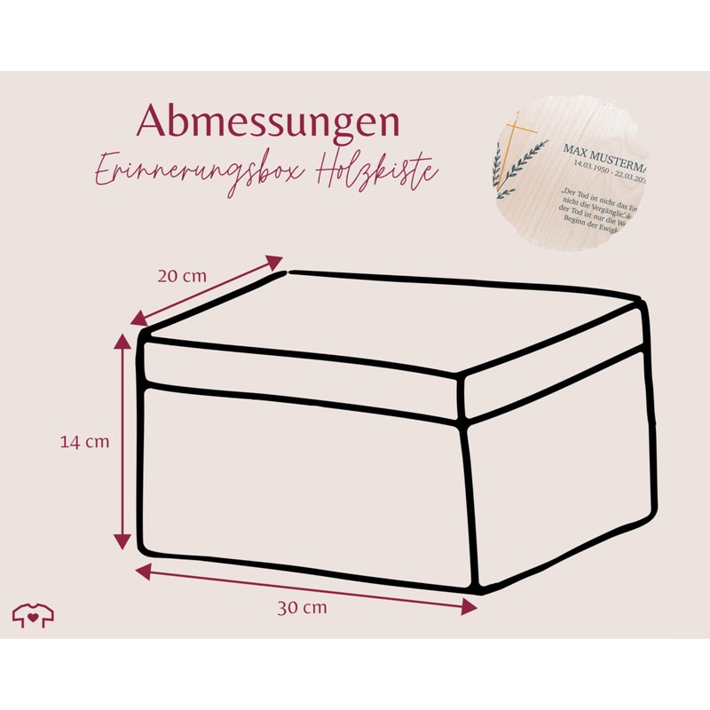 Wooden Box - Mourning Box | Consolation Box Death |