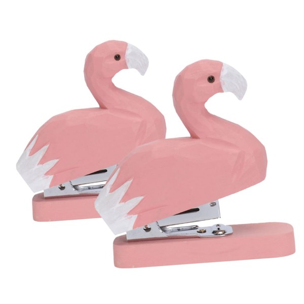 Pack of 2 Mini Staplers Wooden Animal Stapler Animal Shape