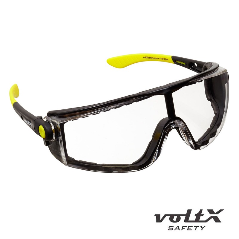 voltX 'QUAD' 4 in 1 CLEAR Lens Safety Glasses, with