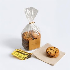 Kyswwellbag Cellophane Bag 100Pcs 6X10 Treat Bags with Ties Goodie Bags Clear Plastic Bag for Packaging Favor Gift Cookie Candy Bakery