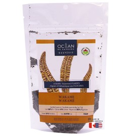 Wakame (Sea Fern) Flakes Seaweed - 30g - Canadian, Organic and Eco-Friendly Certified, Easy to use Sea Vegetable - Hand harvested - Un Ocean de Saveurs