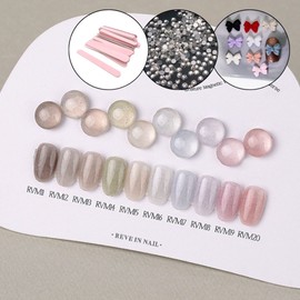 classic nail Revzel Flat Velvet Magnet Gel + 30 parts / 레브젤 플랫 벨벳 자석젤+파츠30개