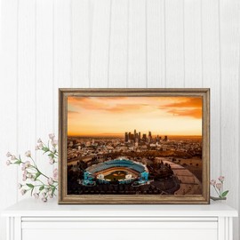 IPISSOI Los Angeles Diamond Painting, California Dodger Stadium City Urban Diamond Art Crystal Embroidery Painting Cross Stitch Crafts Wall Hanging Painting Decoration 16x12 inch