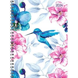 Ladytimer Hummingbird 2024 Ring Binder - Pocket Calendar A5 (15 x 21 cm) - Student Calendar - Weekly - Ring Binding - 128 Pages - Alpha Edition